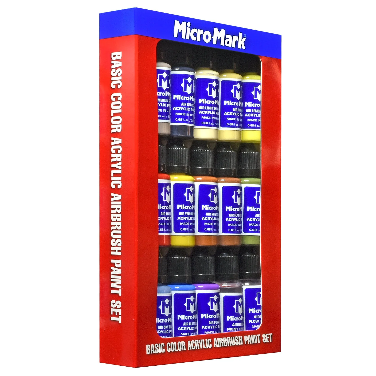 Micro-Mark Basic Color Acrylic Airbrush Paint Set - Image 5