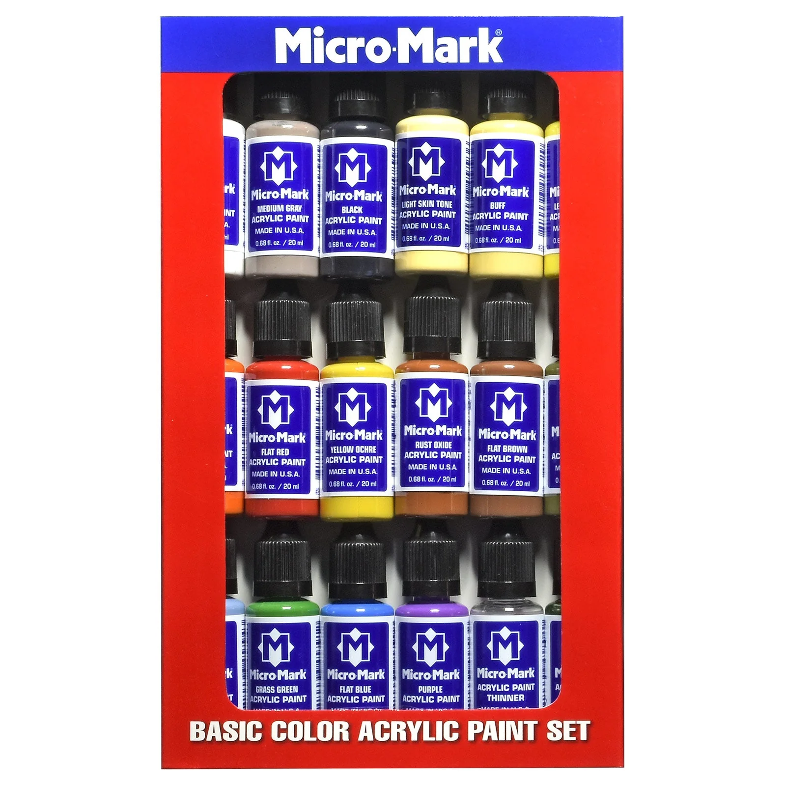 Micro-Mark Basic Color Acrylic Paint Set - Image 11