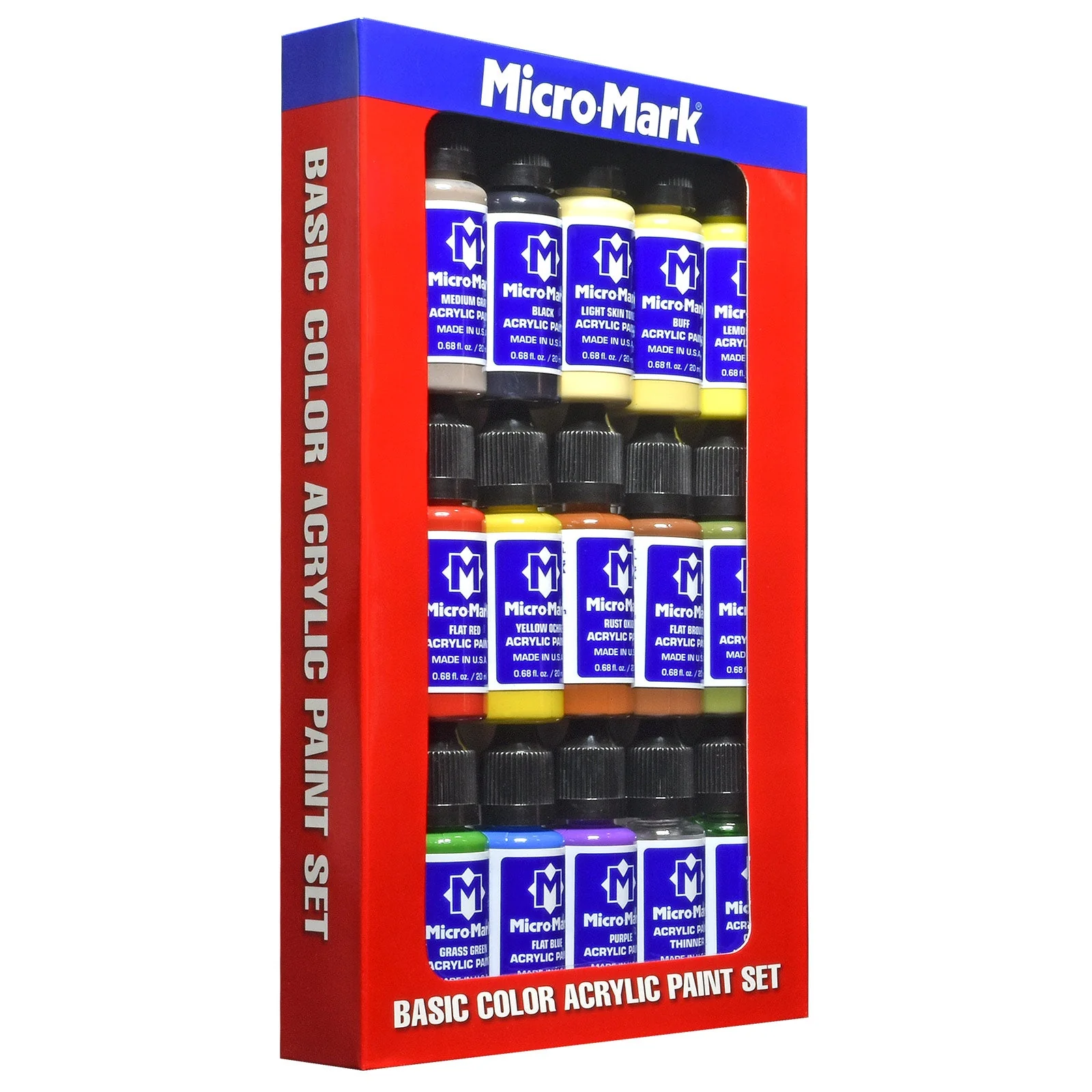 Micro-Mark Basic Color Acrylic Paint Set - Image 12