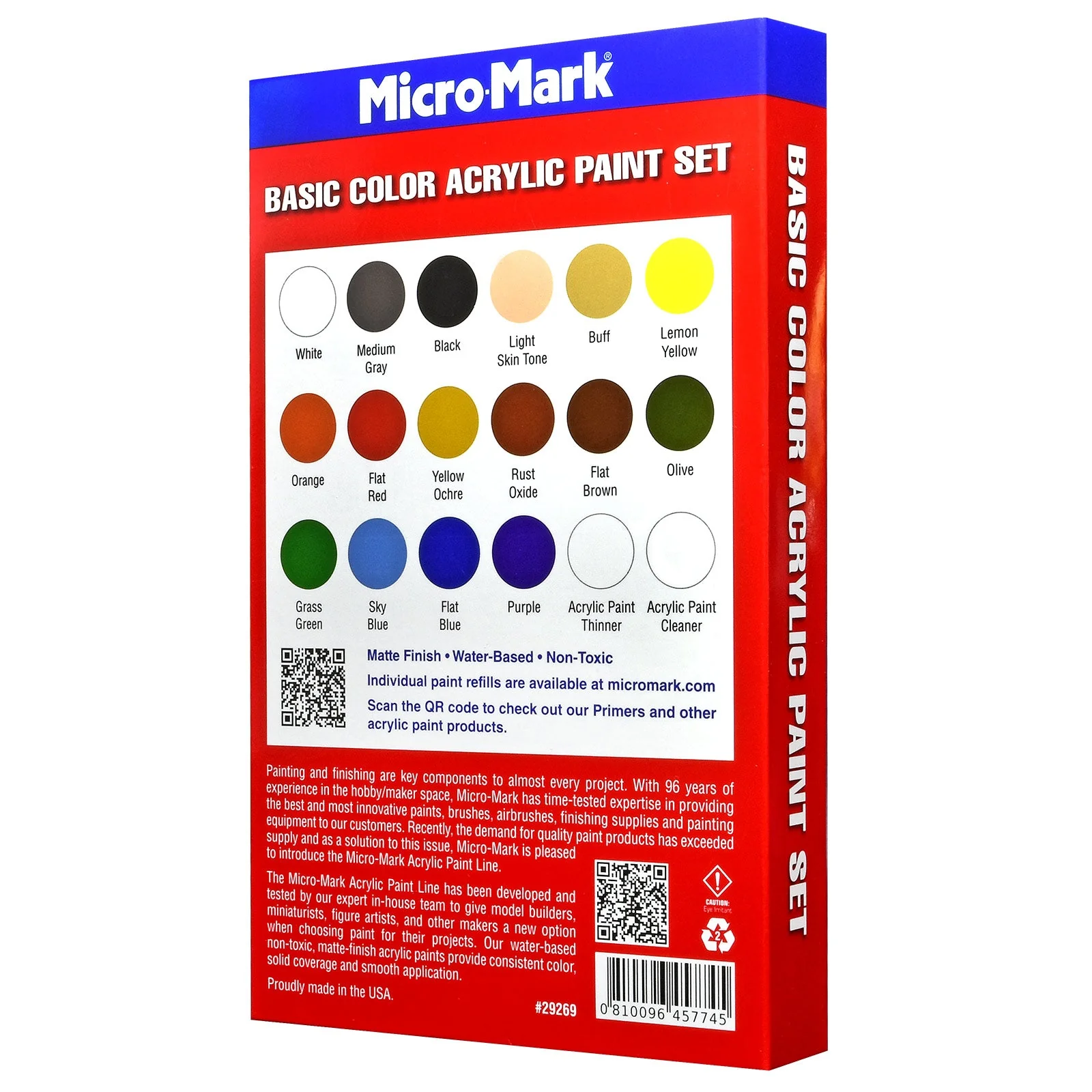 Micro-Mark Basic Color Acrylic Paint Set - Image 13