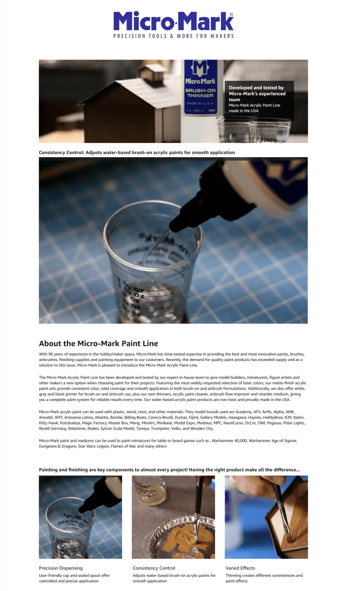 Micro-Mark Brush-on Thinner, 8 oz - Image 4