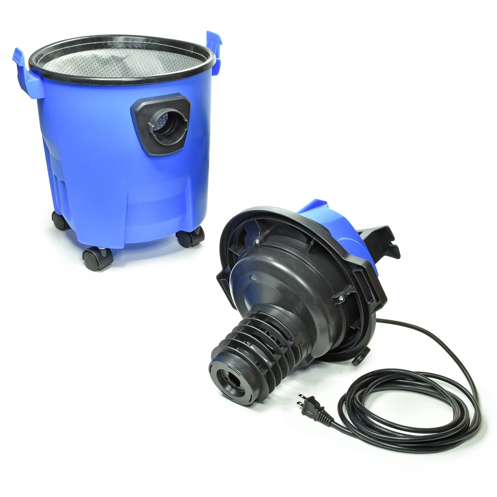 Micro-Mark Mini Wet/Dry Vacuum, 3 Gallon, 4 Horsepower, 4.0 HP AC, Blue - Image 4