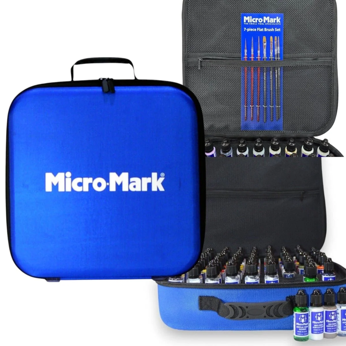 Micro-Mark Basic Acrylic Painting Set with Brushes, Mediums & Empty Bottles, 89-Piece - Image 6
